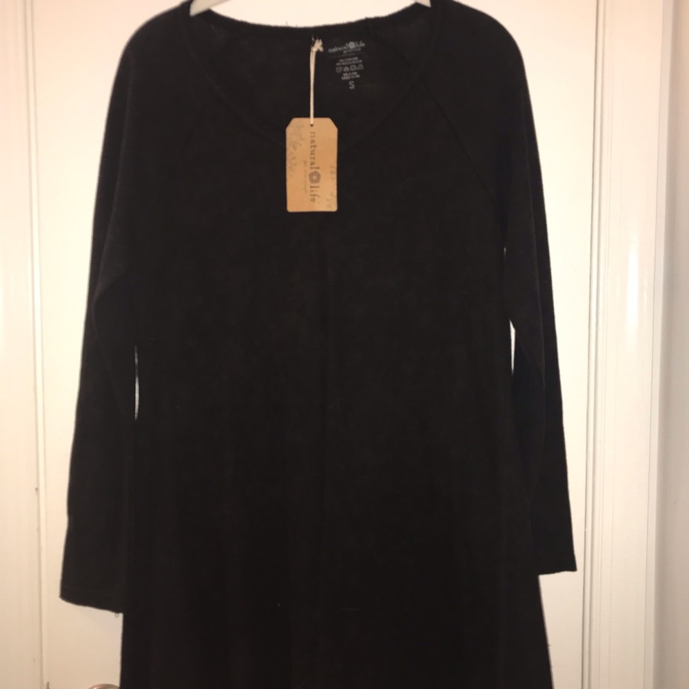Natural Life black long sleeve t-shirt dress